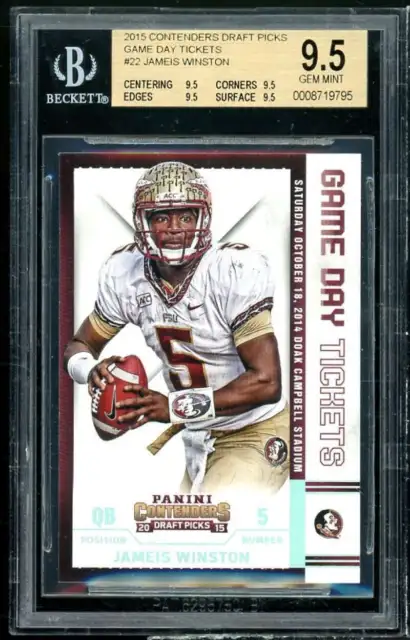 Jameis Winston Rookie 2015 Panini Contenders DP Game Day Tickets #22 BGS 9.5