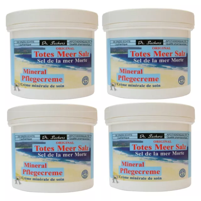 4 x Totes Meer Salz Creme  (20,95 EUR/l) von Dr. Sacher´s Mineral Pflegecreme