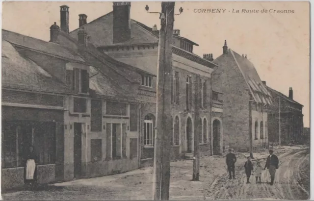 CPA 02 - CORBENY - La route de Craonne