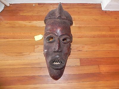 Arts of Africa -  Ekoi Warrior Mask - Nigeria  - 21" Height x 8" Wide STG