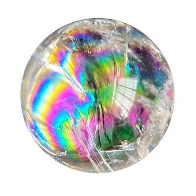 Natural Stone Clear Quartz Crystal Ball Rainbow Sphere Polished Rock Healing