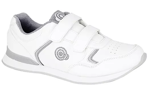 Mens Bowling Shoes White Touch Fastening Carpet Bowls Size 3 - 12