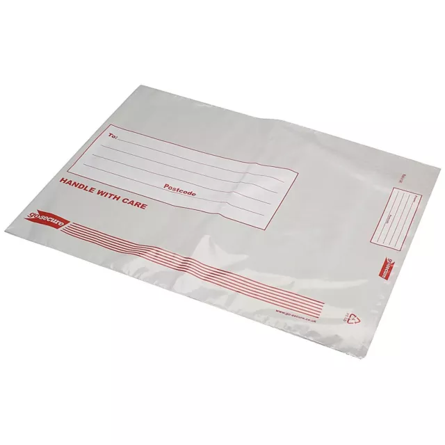 GoSecure Envelope Extra Strong Polythene 240 x 320 mm Opaque (Pack of 100), Whit