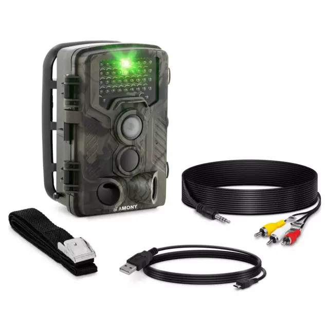 Caméra de Chasse HD 1080P 16MP Vision Nocturne Surveillance Nuit LED IR Étanche