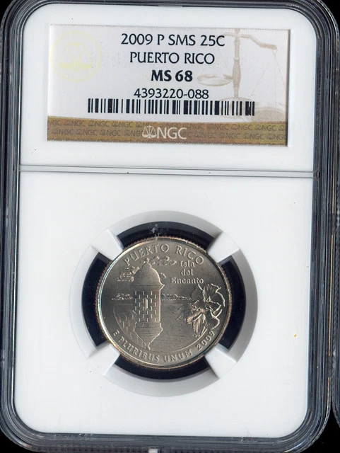 2009 P Puerto Rico Quarter NGC MS68 SMS QUALITY✔️