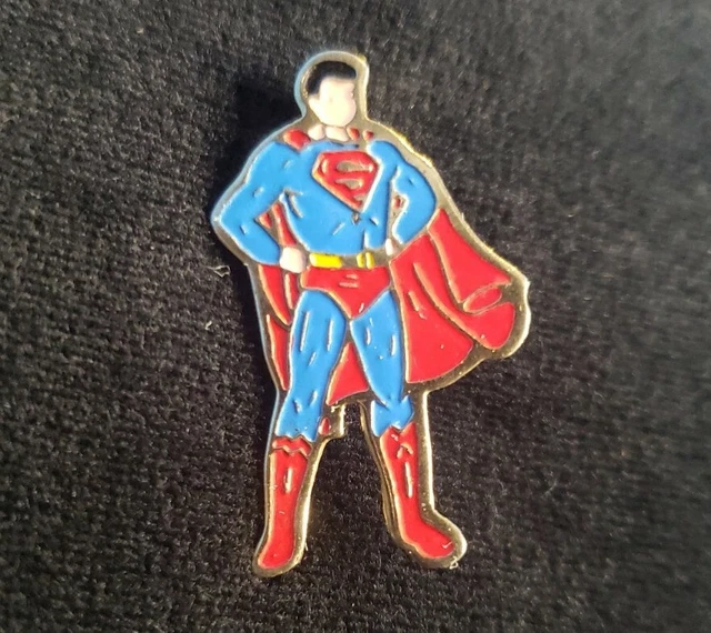Vtg Superman (Signed DC Comics) Lapel Pin Broach