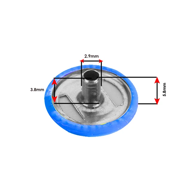 4 Parte Piccolo 15mm Bottoni Automatici Colore Tappi per Fai Abbigliamento Borse 3