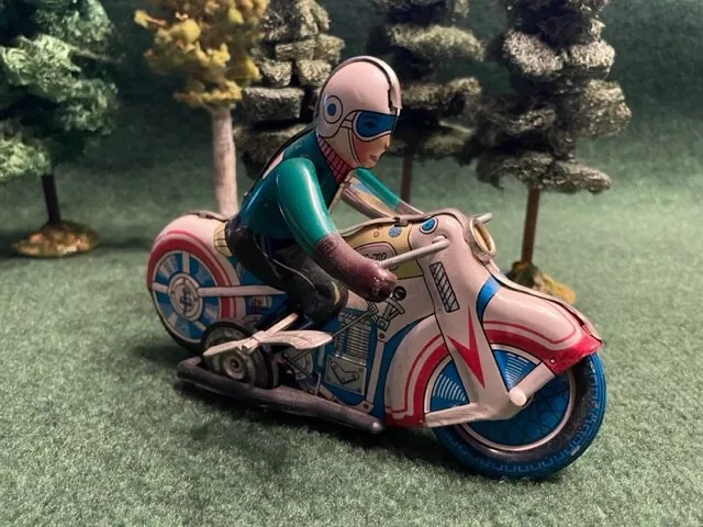 Blechspielzeug Motorrad  ca. 1970/1980er Jahre zum Aufziehen