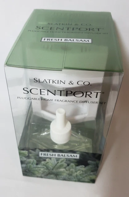 Slatkin & Co Scentport Fresh Balsam Home Fragrance Kit Electric Wall Refill
