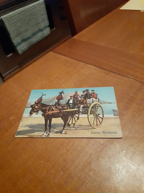 Cartolina Carro Siciliano Non Vg