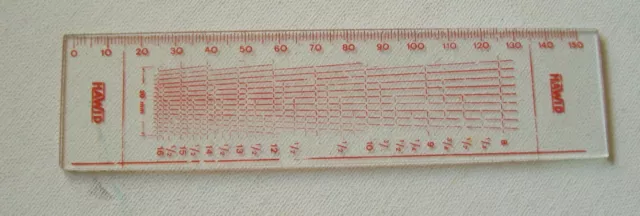 Philatelic Stamp Perforation Gauge - Hawid Glass Perf Gauge (inv32)