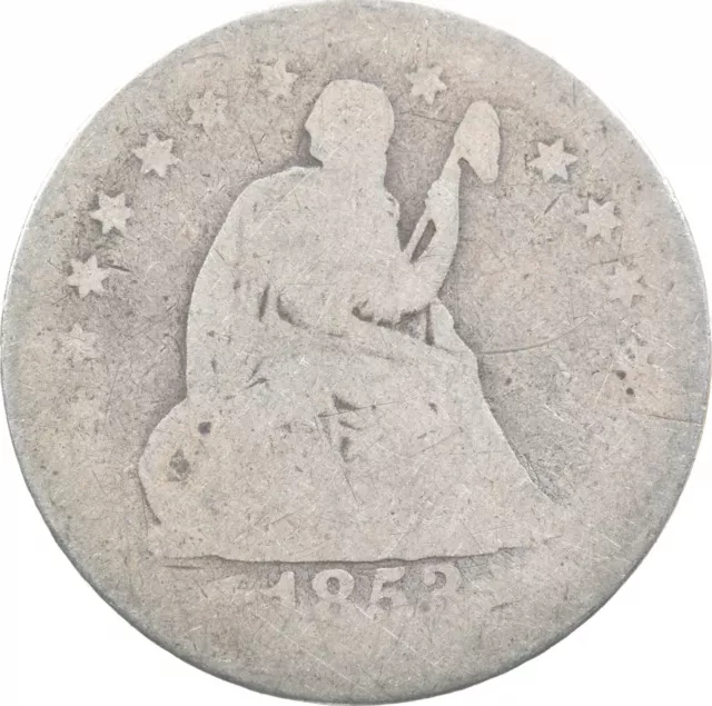 25c - Better - 1853 Seated Liberty Quarter *113