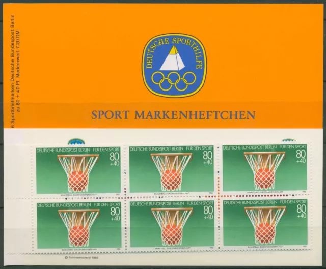 Berlin Deutsche Sporthilfe 1985 Markenheftchen SMH 7 (732) postfrisch (C99129)