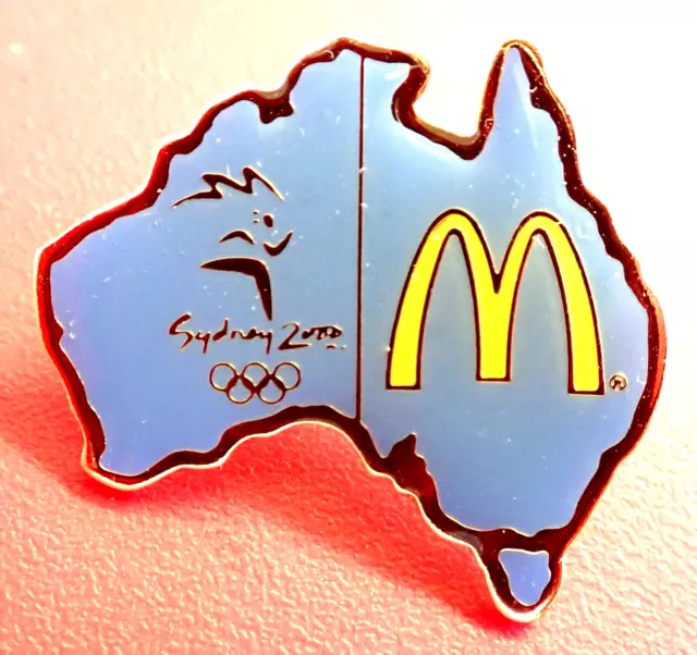 RARE AUSTRALIA MAP Mcdonalds" 2000 Sydney Olympic Games Pin 2022 2024