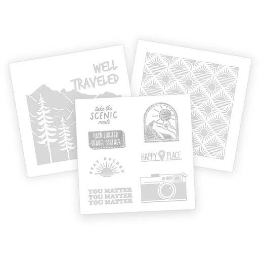 We R Memory Keepers Vinyl Druck Presse vorgeschnittene Vinyls 3 Stck. - Reise