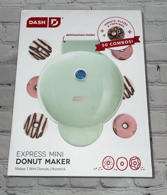 DASH Express Mini Donut Maker Mint Makes 7 Mini Donuts