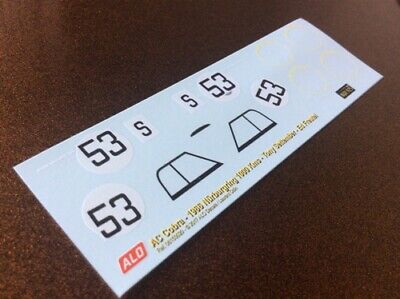 1966 NÜRBURGRING #53 AC SHELBY COBRA SETTEMBER/FREUTEL 1:43 DECALS 