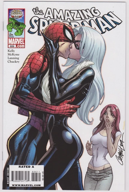 Amazing Spider-Man #606 Marvel Comics 2009 J. Scott Campbell cover Black Cat NM
