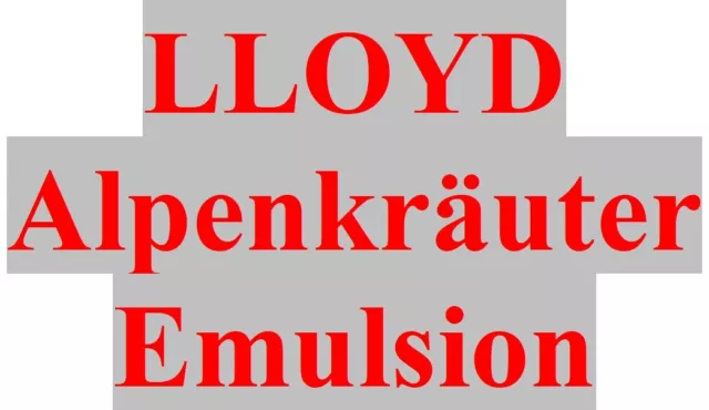 (14,50 EUR / 1 Ltr.) LLOYD Alpenkräuter Emulsion Creme 1 x 200 ml  Salbe