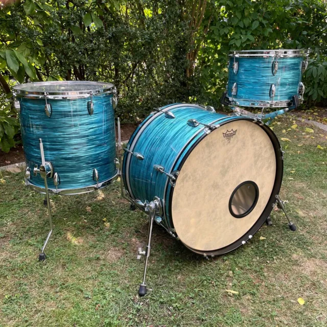 1970 Sonor Swinger Vintage Drum Kit 13/16/22 Turquoise Oyster