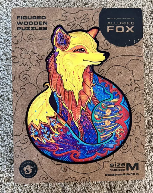 Unidragon Wooden Jigsaw Puzzles "Alluring Fox" Laser Cut Jigsaw Puzzle - M