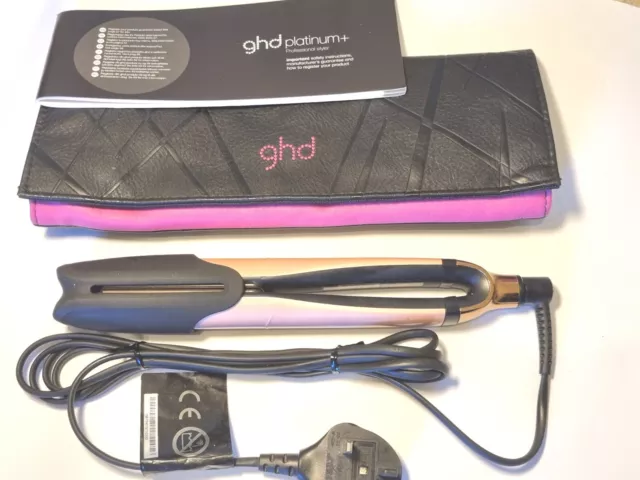 Original ghd Platin + Plus Smart Haarstyler Roségold, voll funktionsfähig.