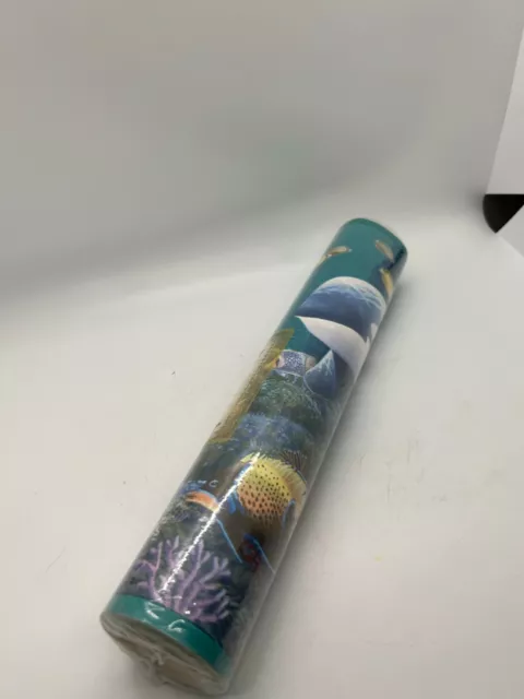 Juego de 2 peces delfín de colección con borde de fondo de pantalla de colección Warner con adornos marinos 112