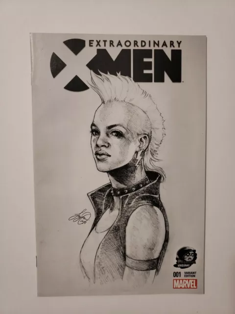 Extraordinary X-Men #1 Siya Oum "Storm" Phantom Sketch Variant Black & White