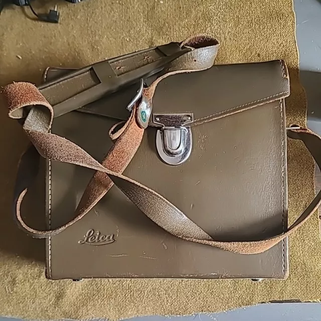 Vintage Leitz Leica Wetzlar Leather Camera Equipment Carrying Case Bag M2