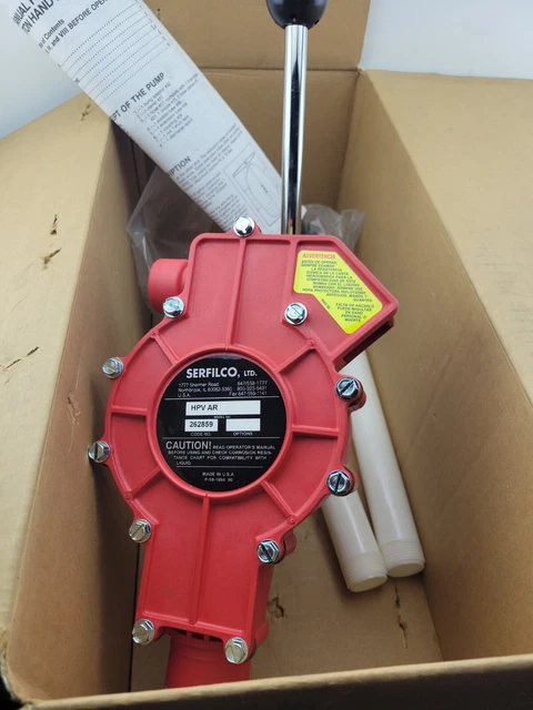 SERFILCO HAND PUMP, HPV Series, VITON, HPV AR, 262859 **No Dis Hose** (SC12)