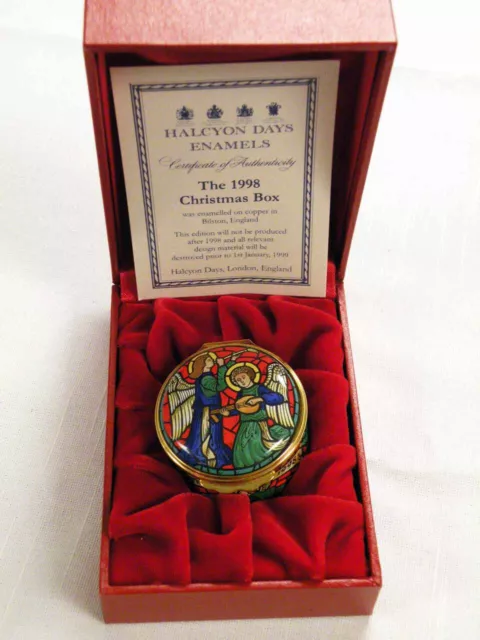 Halcyon Days Enamels - 1998 Christmas Box, Enameled on copper Bilston, England