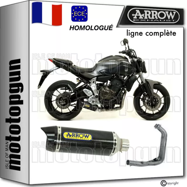 Arrow Ligne Complete Hom Nocat Bas Thunder Carbon C Yamaha Mt07 Mt 07 2020 20
