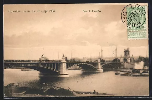 AK Liége, Ausstellung / Exposition universelle 1905, le Pont de Fragnée 1905
