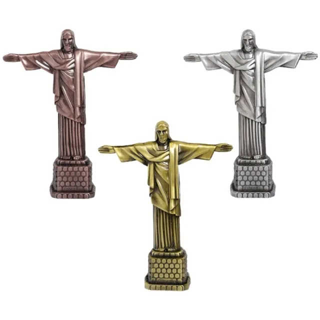Retro Alloy Model Figurine Sculpture Religious Catholic Collection Decor