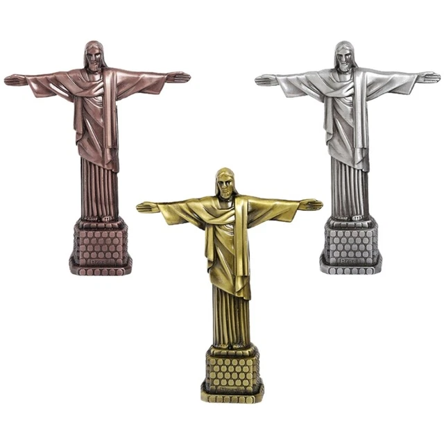Retro Alloy Model Figurine Sculpture Religious Catholic Collection Decor