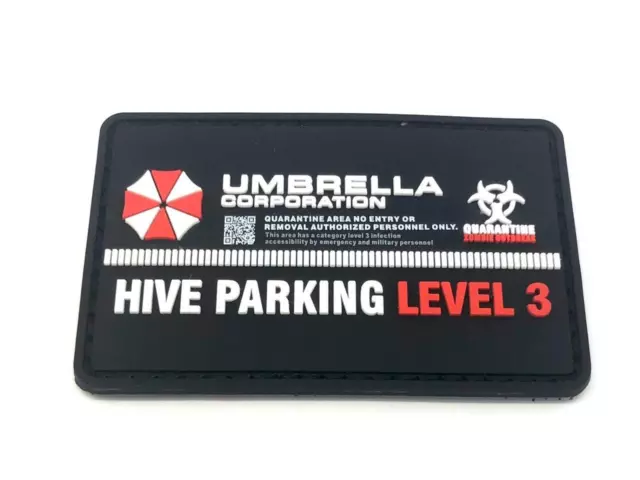 Umbrella Corporation Hive Parking Airsoft Morale Patch PVC Klett Abzeichen