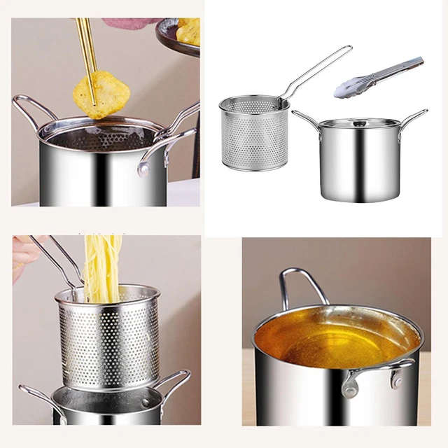 Marmite Écrevisses / Friteuse Dinde 35 Cm Acier Inox – Avec Panier & Cuiseur Vapeur Outdoor