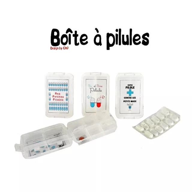 Pilulier de poche  7 Jours 4 moments   Boite a médicaments pilule   9 X 6 X 3 cm