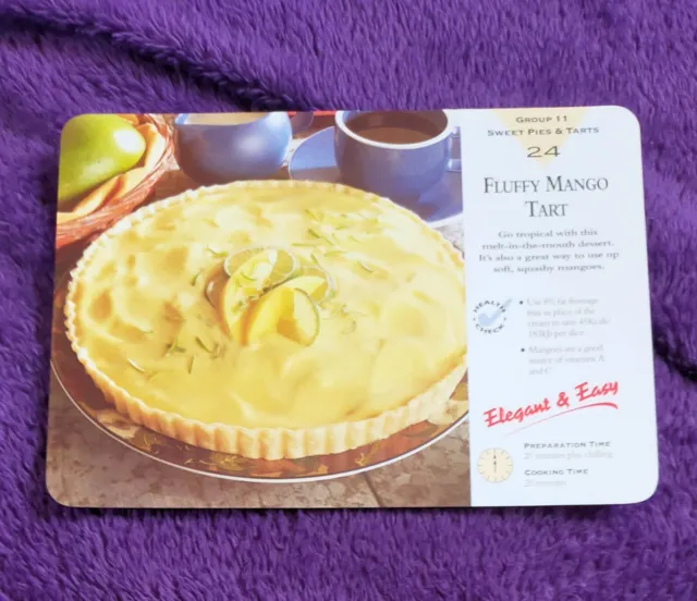Fluffy Mango Tart Recipe Card