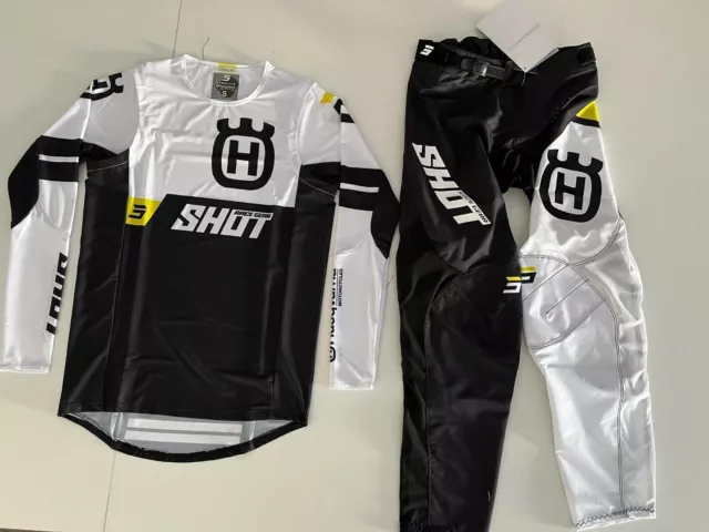 Shot Aerolite LE Husqvarna Motocross Gear Set Jersey/Pants Combo MX Racing Set 2