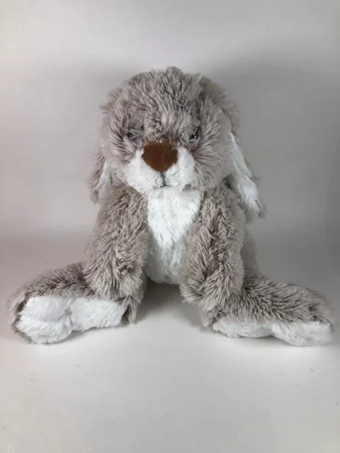 Melissa And Doug Plush Burrow Bunny Rabbit 9” Beige White Easter Stuffed Animal