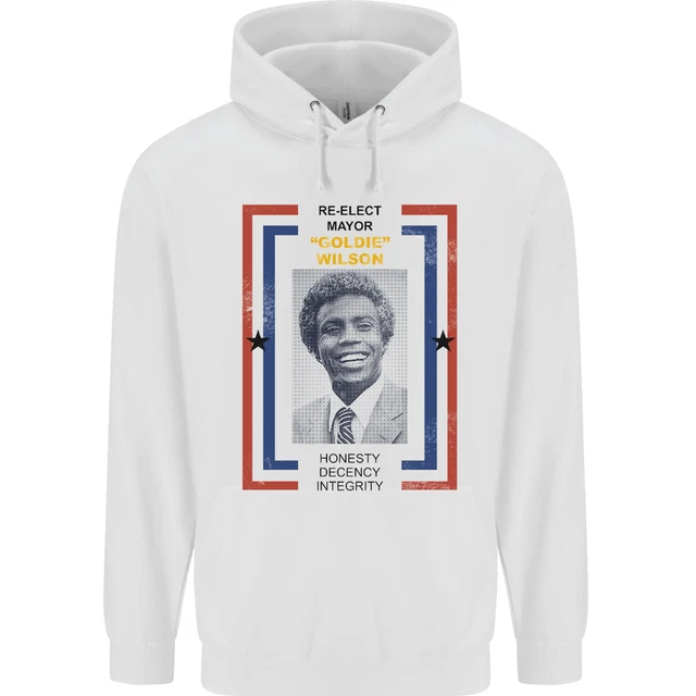 Re-Elect Mayor Goldie Wilson 80s Movie Mens 80% Cotton Hoodie