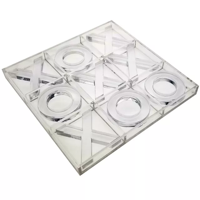 NEW! OnDisplay Deluxe Acrylic Tic Tac Toe Set - Luxe Crystal Board Game