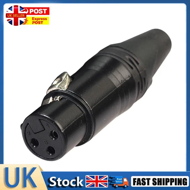 XLR 3Pin Female DIY Audio Cable Microphone Connector Full Copper Silver Plated Z