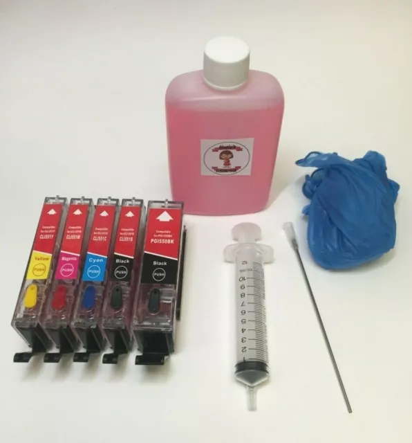 Kit de nettoyage de cartouche d'encre comestible Katie's PGI-550 CLI-551 PGI550 CLI551