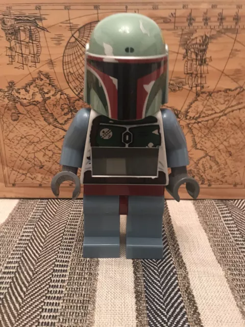 Lego Star Wars Boba Fett- Battery Powered Alarm Clock- Preowned