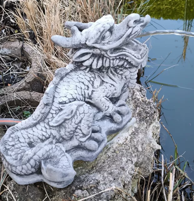 Wasserspeier, Teichskulptur  Teichdekoration Chinesischer Drache massiver...