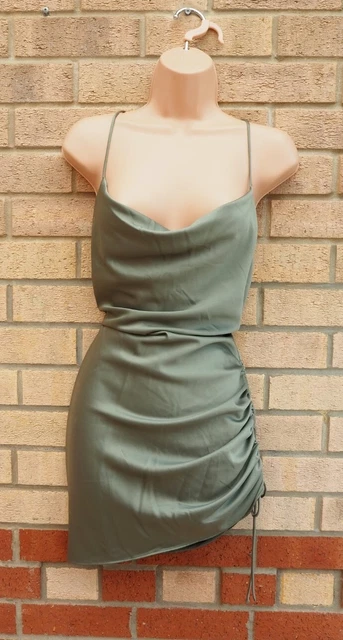 Ruched satin mini on sale slip dress topshop