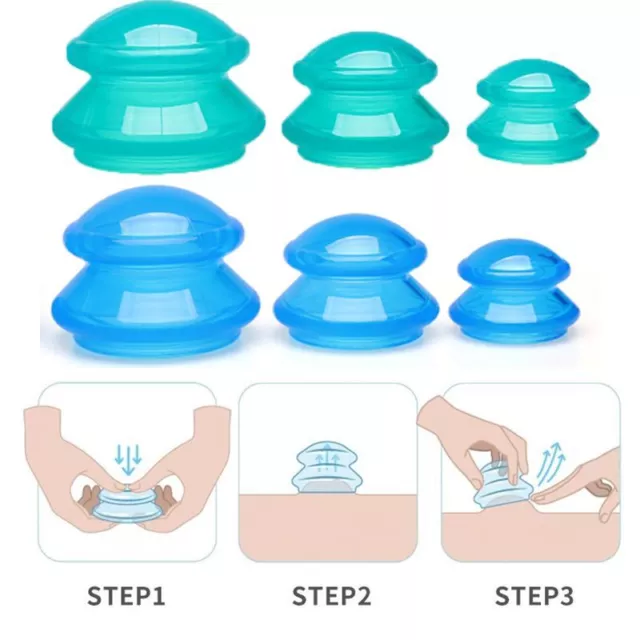 1PC Silicone Anti Cellulite Vacuum Suction Massage Cups Physiotherapy J*_*