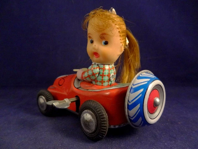 Jouet Mécanique Ancien – Chat Chassant En Tôle – YONE JAPAN Années 60-70 – Superbe